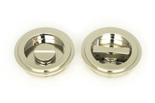Click Here To Enlarge This Photo Of 50164 From the Anvil Polished Nickel 60mm Art Deco Round Pull - Privacy Set