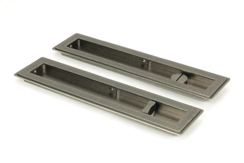 Click Here To Enlarge This Photo Of 50175 From the Anvil Pewter 250mm Art Deco Rectangular Pull - Privacy Set