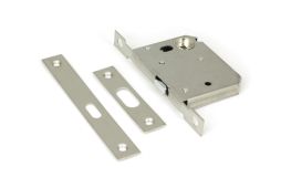 50666 From the Anvil Satin Stainless Steel 50mm Bathroom Sliding Door Lock