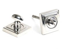 49863 From the Anvil Polished Marine SS &lpar;316&rpar; Round Thumbturn Set &lpar;Square&rpar;