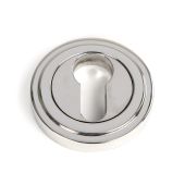 49877 From the Anvil Polished Marine SS &lpar;316&rpar; Round Euro Escutcheon &lpar;Art Deco&rpar;