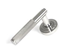 50070 From the Anvil Polished Marine SS &lpar;316&rpar; Brompton Lever on Rose Set &lpar;Art Deco&rpar; - Unsprung