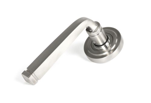 Click Here To Enlarge This Photo Of 50074 From the Anvil Satin Marine SS &lpar;316&rpar; Avon Round Lever on Rose Set &lpar;Art Deco&rpar; - Unsprung