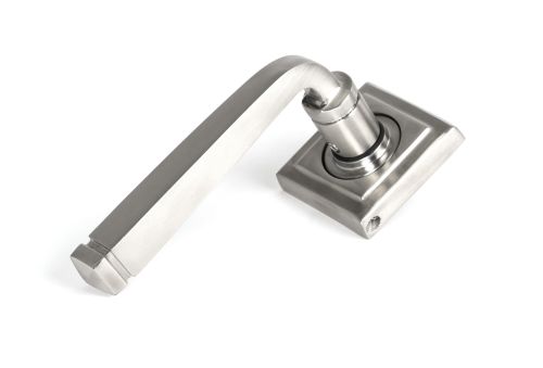 Click Here To Enlarge This Photo Of 50076 From the Anvil Satin Marine SS &lpar;316&rpar; Avon Round Lever on Rose Set &lpar;Square&rpar; - Unsprung