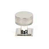 46849 From the Anvil Polished SS &lpar;304&rpar; Brompton Cabinet Knob - 25mm &lpar;Square&rpar;