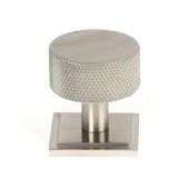 46893 From the Anvil Satin SS &lpar;304&rpar; Brompton Cabinet Knob - 32mm &lpar;Square&rpar;
