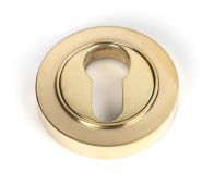 50592 From the Anvil Polished Brass Round Euro Escutcheon &lpar;Plain&rpar;