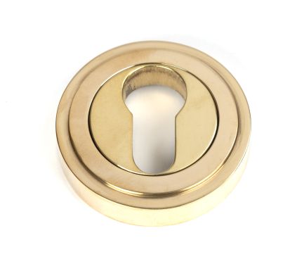 Click Here To Enlarge This Photo Of 50593 From the Anvil Polished Brass Round Euro Escutcheon &lpar;Art Deco&rpar;