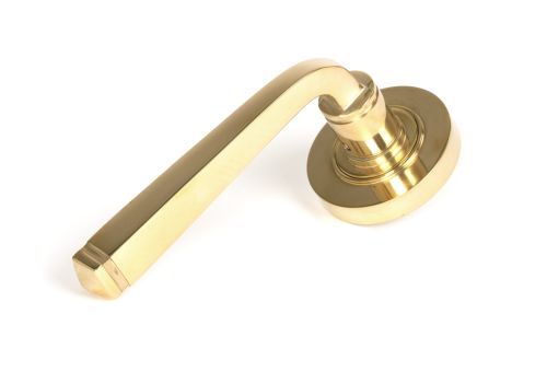 Click Here To Enlarge This Photo Of 50596 From the Anvil Polished Brass Avon Round Lever on Rose Set &lpar;Plain&rpar;