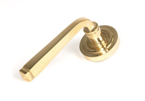 Click Here To Enlarge This Photo Of 50599 From the Anvil Polished Brass Avon Round Lever on Rose Set &lpar;Art Deco&rpar; - Unsprung