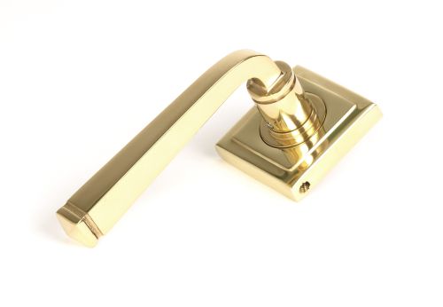 Click Here To Enlarge This Photo Of 50603 From the Anvil Polished Brass Avon Round Lever on Rose Set &lpar;Square&rpar; - Unsprung