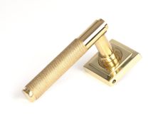 50611 From the Anvil Polished Brass Brompton Lever on Rose Set &lpar;Square&rpar;