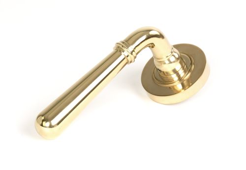 Click Here To Enlarge This Photo Of 50619 From the Anvil Polished Brass Newbury Lever on Rose Set &lpar;Plain&rpar; - Unsprung