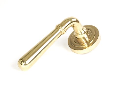 Click Here To Enlarge This Photo Of 50621 From the Anvil Polished Brass Newbury Lever on Rose Set &lpar;Art Deco&rpar; - Unsprung