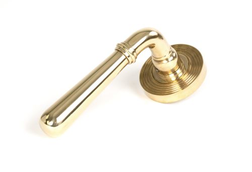 Click Here To Enlarge This Photo Of 50623 From the Anvil Polished Brass Newbury Lever on Rose Set &lpar;Beehive&rpar; - Unsprung