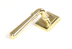 50625 From the Anvil Polished Brass Newbury Lever on Rose Set &lpar;Square&rpar; - Unsprung