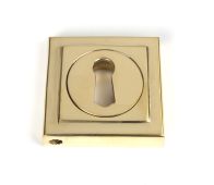 50749 From the Anvil Polished Brass Round Escutcheon &lpar;Square&rpar;