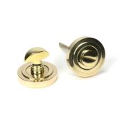 50751 From the Anvil Polished Brass Round Thumbturn Set &lpar;Art Deco&rpar;
