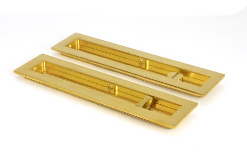 Click Here To Enlarge This Photo Of 47164 From the Anvil Polished Brass 250mm Plain Rectangular Pull - Privacy Set