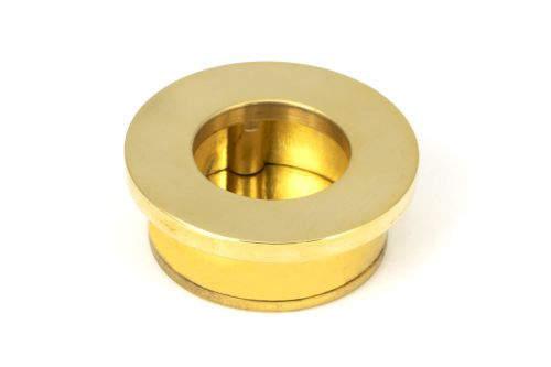 Click Here To Enlarge This Photo Of 47174 From the Anvil Polished Brass 34mm Round Finger Edge Pull