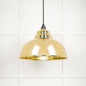 49521 From The Anvil Hammered Brass Interior Harborne Pendant