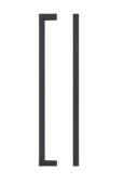 TDFPS-224-MB - Zoo Hardware Square Block Cabinet Pull Handle 224mm c&sol;c Matt Black Finish