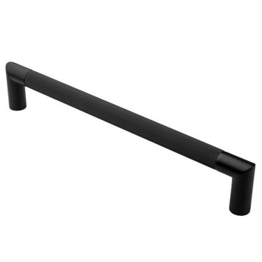 Click Here To Enlarge This Photo Of PH170BMB - Carlisle Brass Serozzetta 300mm Mitred 'Lines' Pull Handle - Matt Black