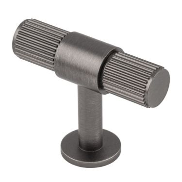 Click Here To Enlarge This Photo Of FTD711ANT - Carlisle Brass Fingertip Design 'Lines' T-Bar Knob 50mm Anthracite