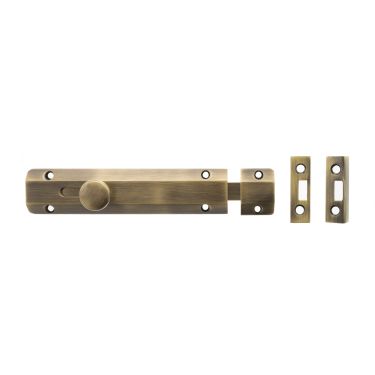 Click Here To Enlarge This Photo Of Atlantic - ASB6AB Solid Brass Surface Door Bolt 6" - Antique Brass