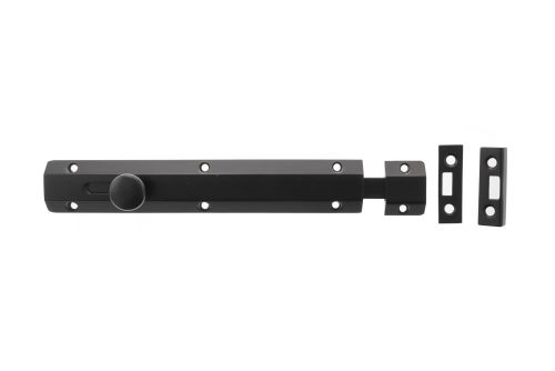 Click Here To Enlarge This Photo Of Atlantic - ASB8MB Solid Brass Surface Door Bolt 8" - Matt Black