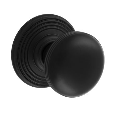 Click Here To Enlarge This Photo Of DK39CMB - Carlisle Brass Delamain Ringed Mushroom Mortice Knobs &lpar;Concealed Fix&rpar; Matt Black