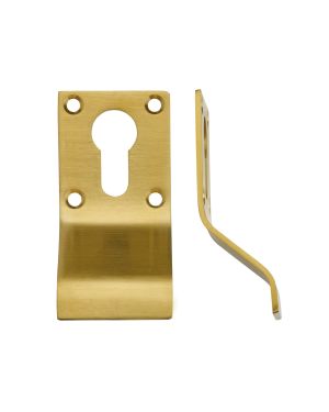 Click Here To Enlarge This Photo Of ZAS16-FSB - Zoo Hardware Cylinder Pull &lpar;Euro Profile&rpar; Favo Satin Brass