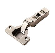 H4&period;100&period;35&period;20 Fingertip Design Half Overlay Soft Close Hinge &lpar;C85B6A6F&rpar; Bright Nickel Plate
