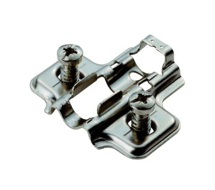 Click Here To Enlarge This Photo Of P4&period;100&period;35&period;00 Fingertip Design 0mm Mounting Plate with Euro Screw - Bright Zinc Plated