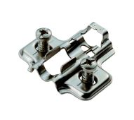 P4&period;100&period;35&period;00 Fingertip Design 0mm Mounting Plate with Euro Screw - Bright Zinc Plated