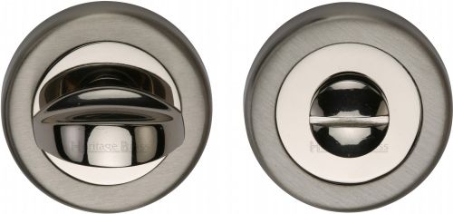 Click Here To Enlarge This Photo Of V0678-MC Heritage Brass Thumbturn & Emergency Release Mercury Finish &lpar;Satin Nickel And Polished Nickel&rpar;