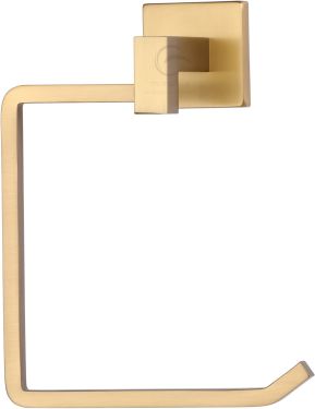 Click Here To Enlarge This Photo Of CHE-RING-SB M&period;Marcus 'Chelsea' Towel Ring Satin Brass Finish