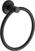 OXF-RING-BLK M&period;Marcus 'Oxford' Towel Ring Matt Black Finish