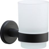 OXF-TUMBLER-BLK M&period;Marcus 'Oxford' Single Tumbler Holder with Glass Matt Black Finish