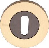 RS2000-BSB Heritage Brass Key Escutcheon Matt Bronze&sol;Satin Brass finish