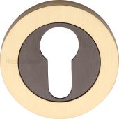 RS2004-BSB Heritage Brass Euro Profile Cylinder Escutcheon Matt Bronze&sol;Satin Brass finish