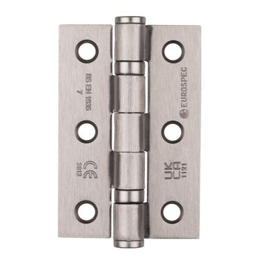 Click Here To Enlarge This Photo Of HIN1322&sol;7SN - Carlisle Brass Eurospec 76mm x 51mm x 2mm Ball Bearing Hinges Grade 7 &lpar;40kg&rpar; Satin Nickel