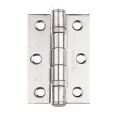 HIN1322&sol;7CP - Carlisle Brass Eurospec 76mm x 51mm x 2mm Ball Bearing Hinges Grade 7 &lpar;40kg&rpar; Polished Chrome