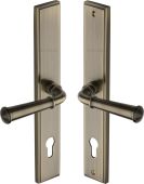 MP1932&period;LH-AT Heritage Brass 92mm Multi-Point Door Handle Lever Lock Colonial LH Design Antique Brass finish