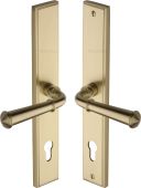 MP1932&period;LH-SB Heritage Brass 92mm Multi-Point Door Handle Lever Lock Colonial LH Design Satin Brass finish