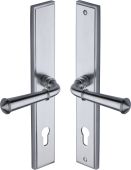 MP1932&period;LH-SC Heritage Brass 92mm Multi-Point Door Handle Lever Lock Colonial LH Design Satin Chrome finish