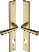 MP1932&period;RH-SB Heritage Brass 92mm Multi-Point Door Handle Lever Lock Colonial RH Design Satin Brass finish