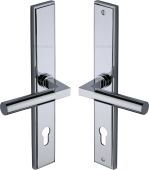 MP2259&period;LH-PC Heritage Brass 92mm Multi-Point Door Handle Lever Lock Bauhaus LH Design Polished Chrome finish