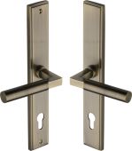 MP2259&period;RH-AT Heritage Brass 92mm Multi-Point Door Handle Lever Lock Bauhaus RH Design Antique Brass finish