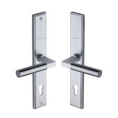 MP2259&period;RH-SC Heritage Brass 92mm Multi-Point Door Handle Lever Lock Bauhaus RH Design Satin Chrome finish